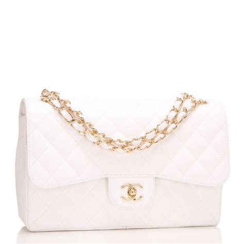 chanel white quilted purse|chanel quilted bag white.